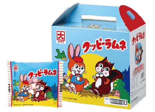 カクダイ製菓株式会社「クッピーラムネ5g手提げ箱入り」